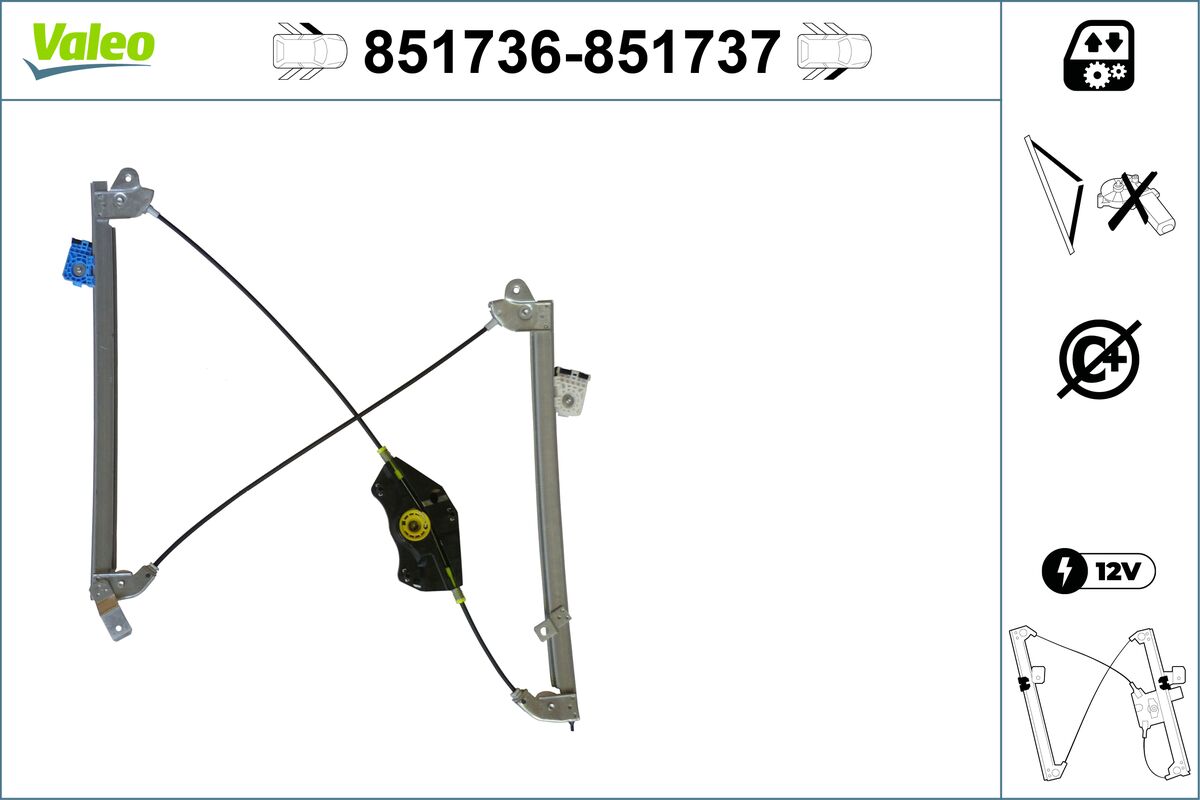 Window Regulator - 851736 VALEO